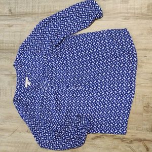 Skies are Blue | Abstract print blouse